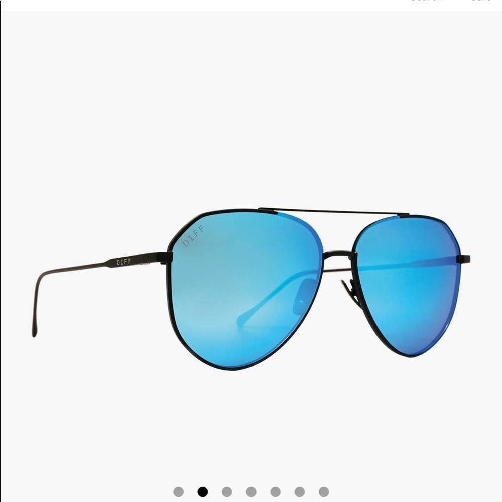 DIFF Eyewear Blue Aviators